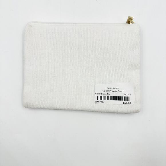 LSU CALLIN' BATON ROUGE Beaded Coin Purse Privacy Pouch Purple Gold White NEW - Picture 2 of 6